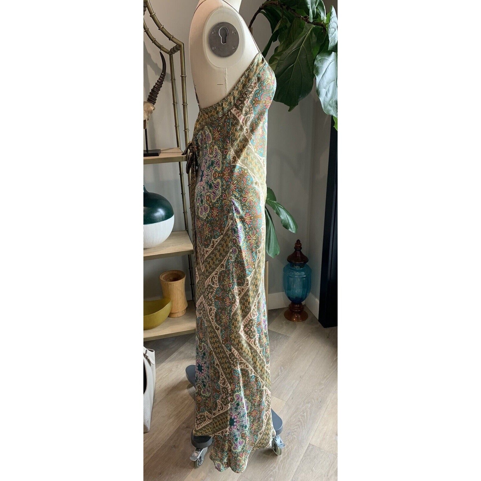 Side View Of Strappy Maxi Dress