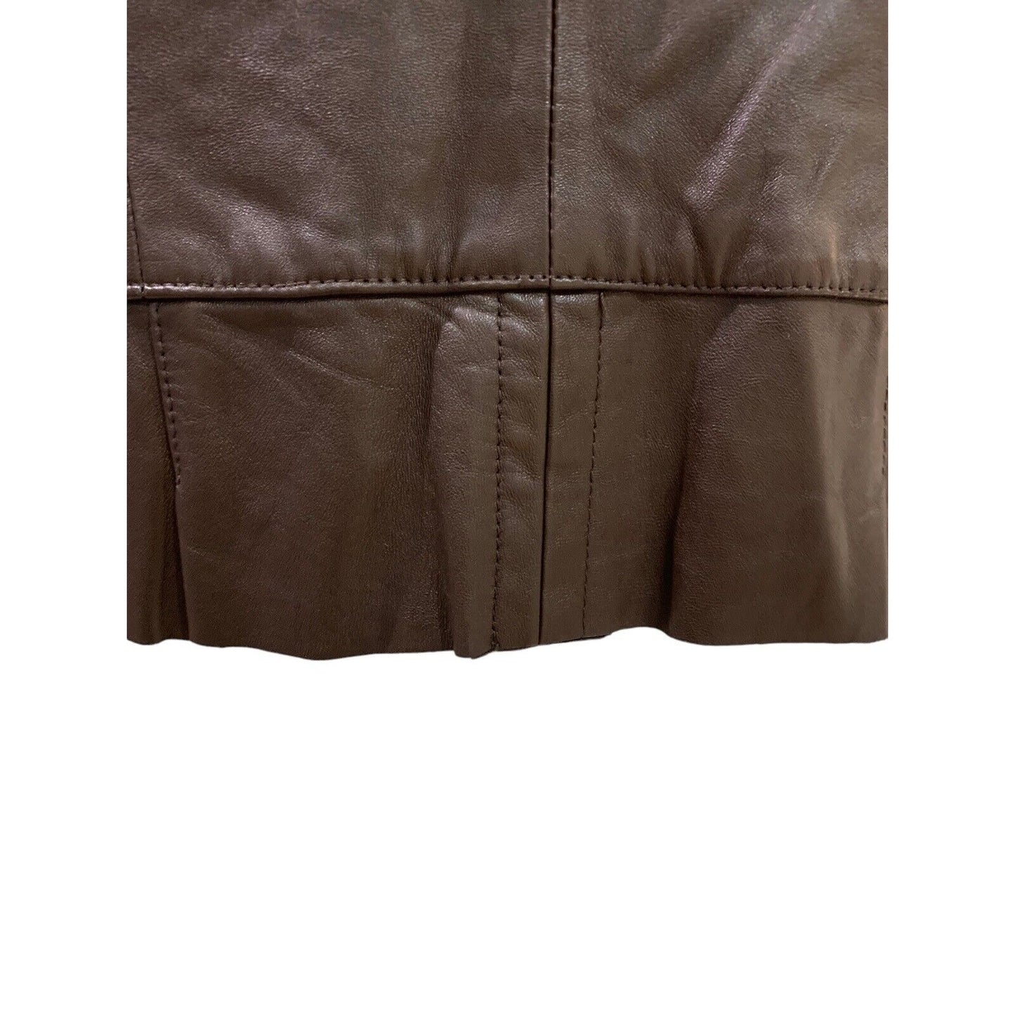 Women’s Leather Jacket With Pleated Peplum Details By Daisy Fuentes