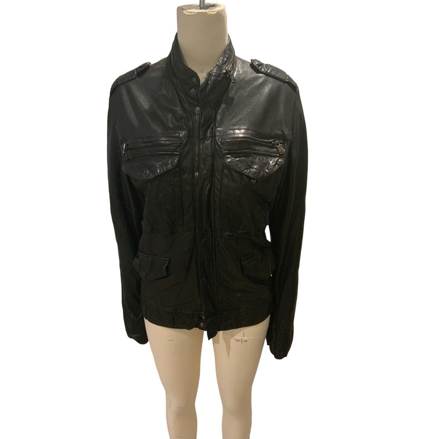 Women's Leather Moto-Inspired Bomber Jacket By Joe’s Jeans
