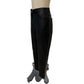 Side View Of Women's Leather High Waist Pant