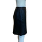 Side View Of Women’s Short Leather Pencil Skirt
