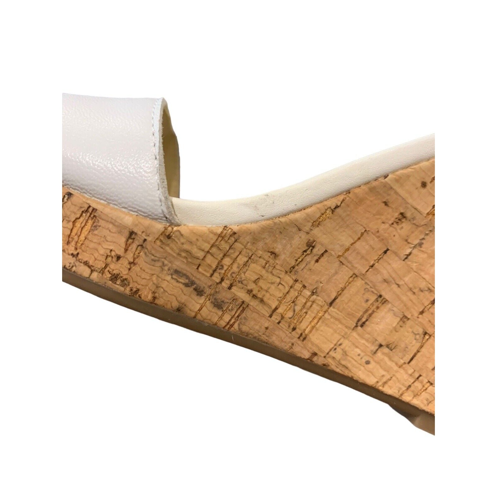 Closeup Of Faux Cork Wedge