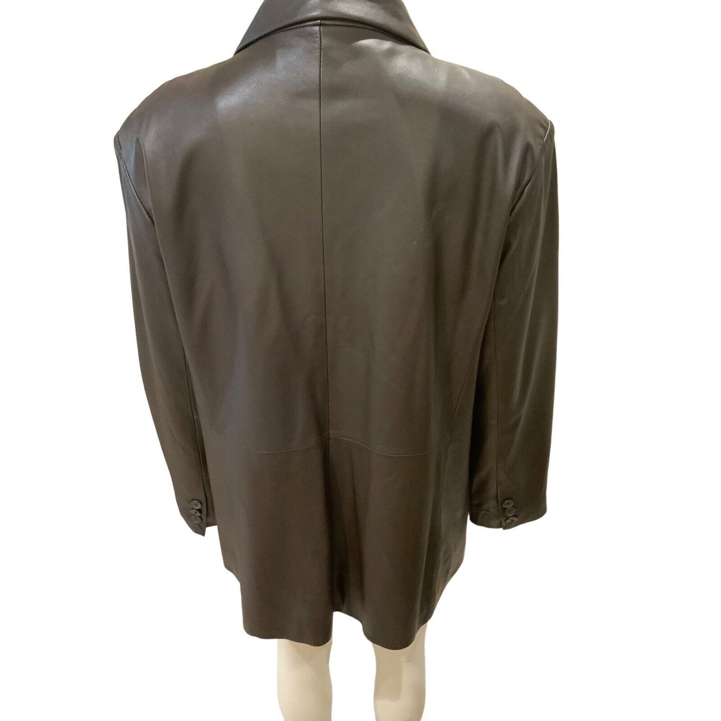 Back Of Men's Brown Leather Jacket