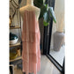 Rear View Of Peach Tiered Maxi Sundress