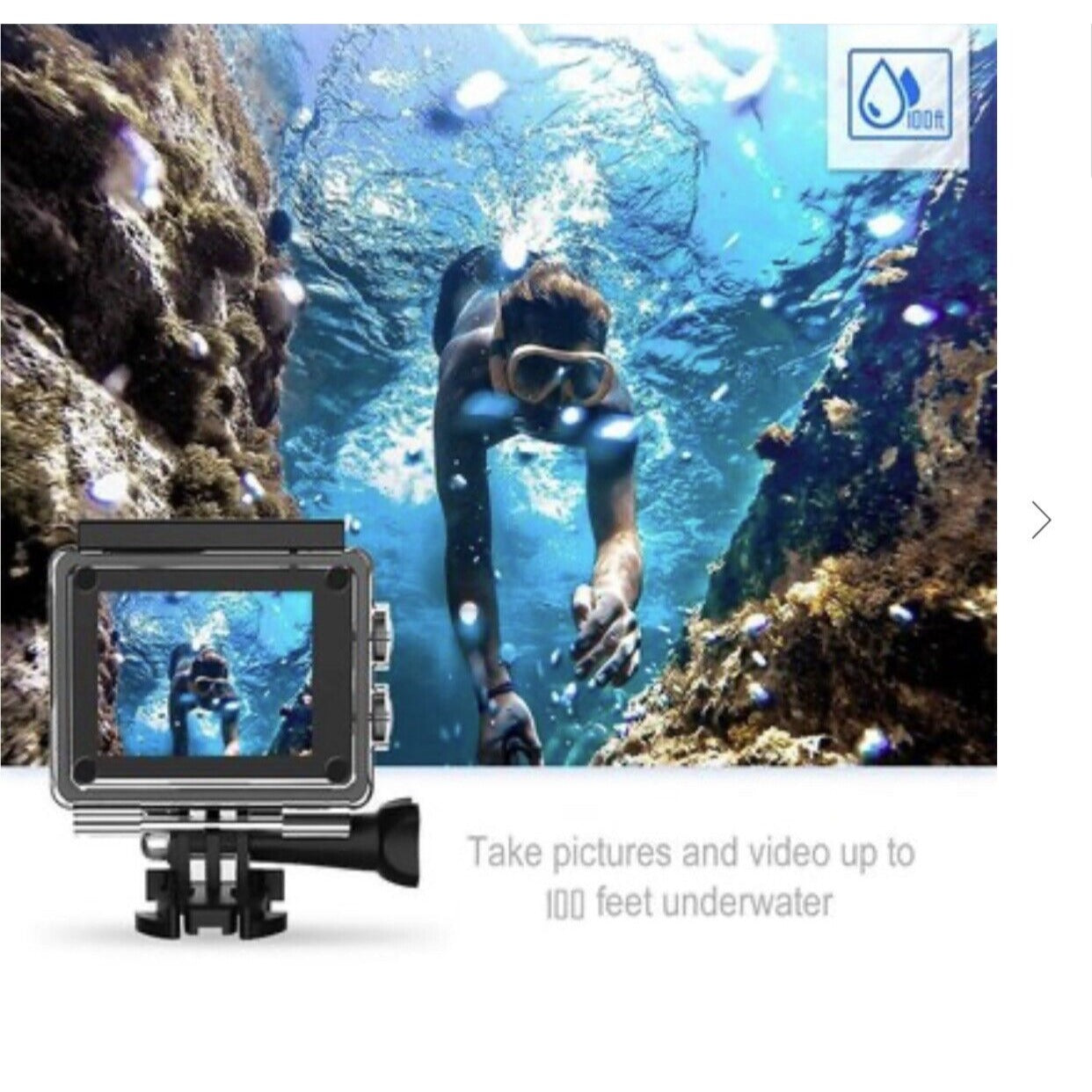 4K Waterproof All Digital WiFi Video Camera + Remote And Accessories
