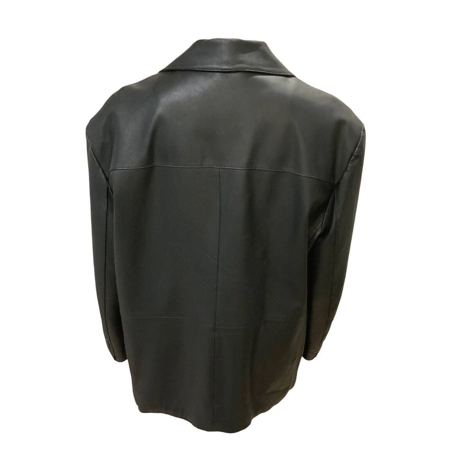 Back Of Men's Leather Blazer Jacket