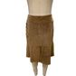 Back View Of Women's Suede Skirt