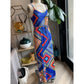 Geo Printed Knit Maxi Dress 
