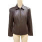 Women's Leather Zipper Front Jacket
