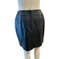 Back Of Women's Short Leather Skirt With Side Slit