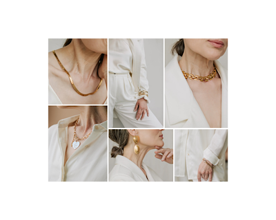 Collage Of Woman Wearing Jewelry