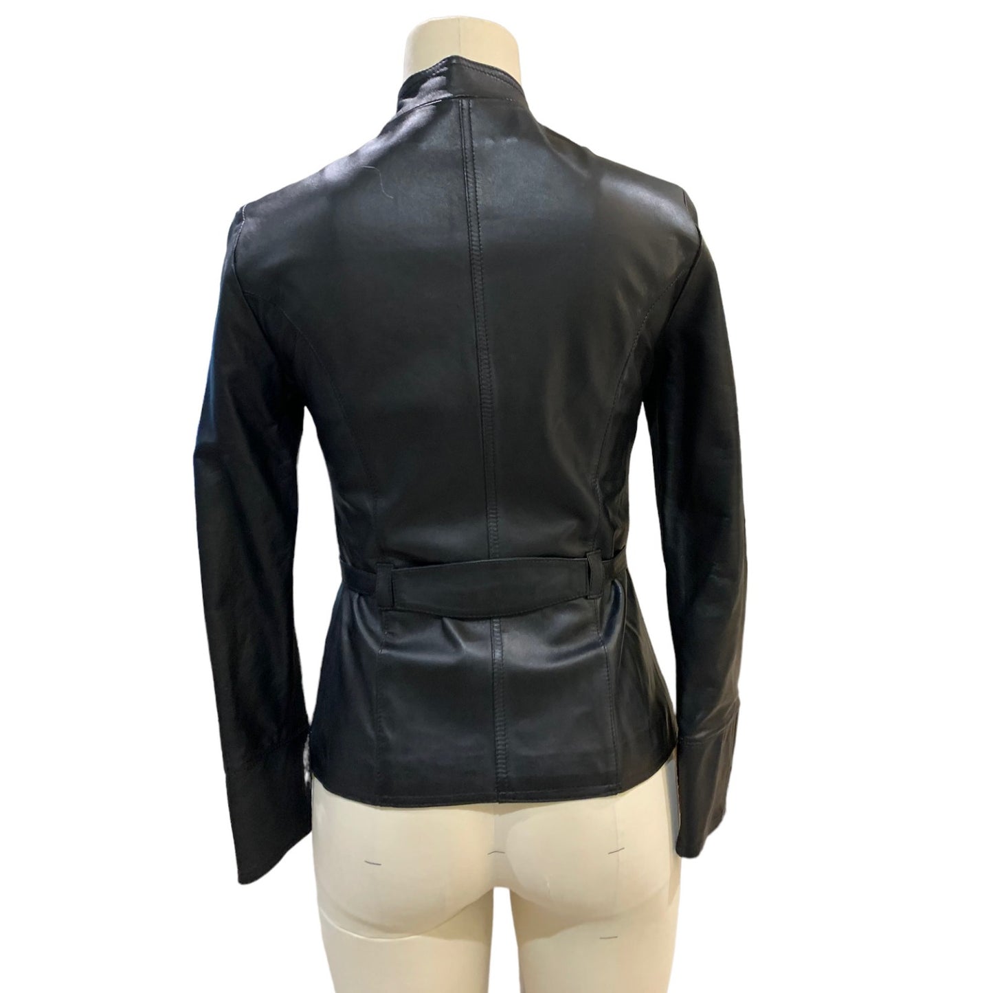 Back Of Black Women's Nappa Leather Jacket