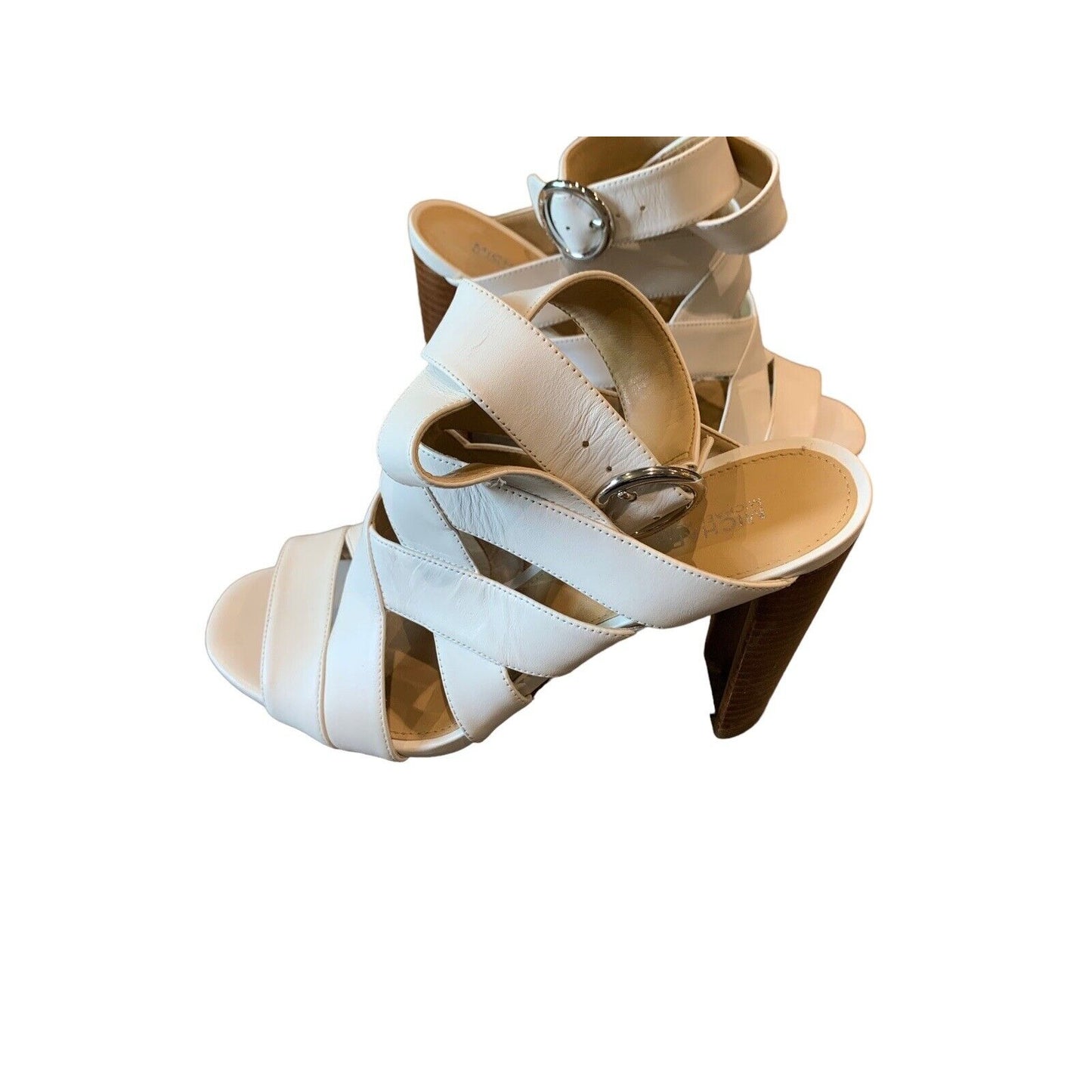 Women’s White Strap-Up-The-Foot Sandal