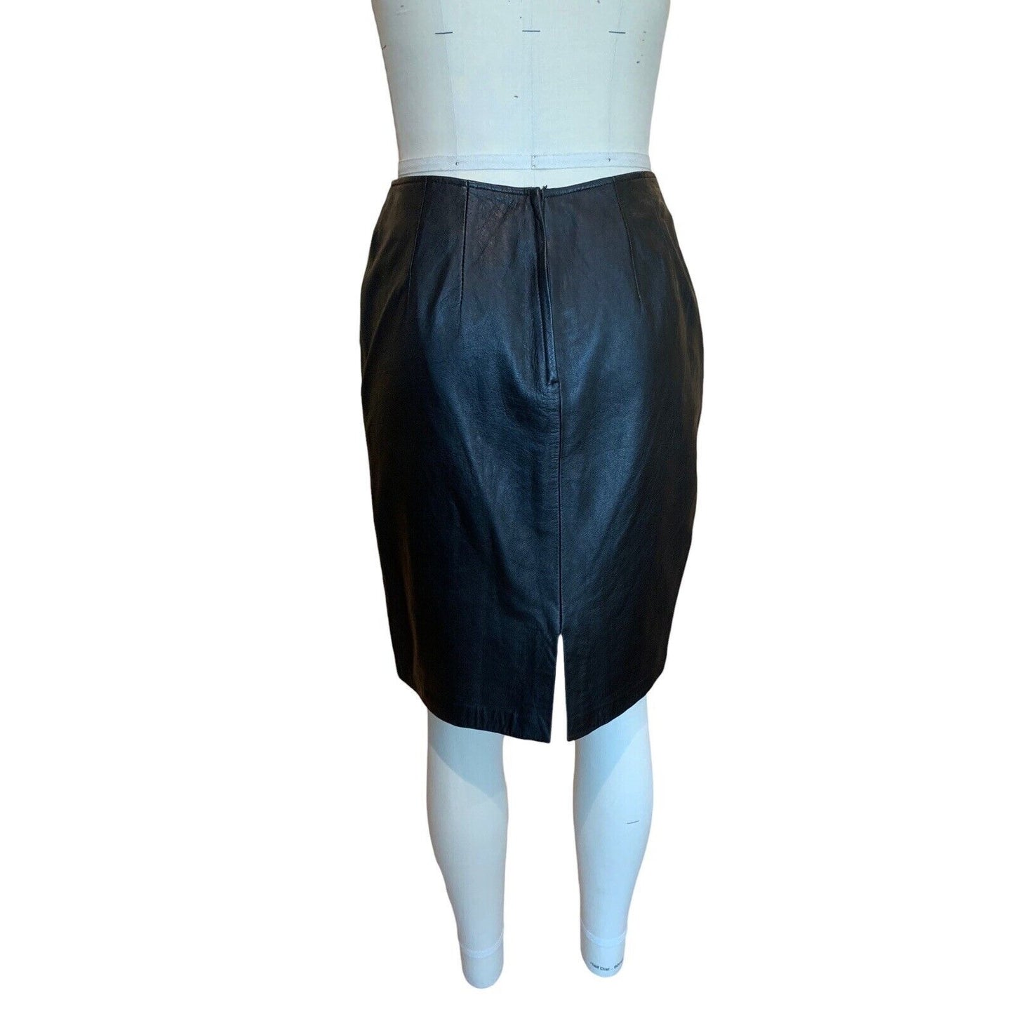 Back Of Women's Leather Pencil Skirt 
