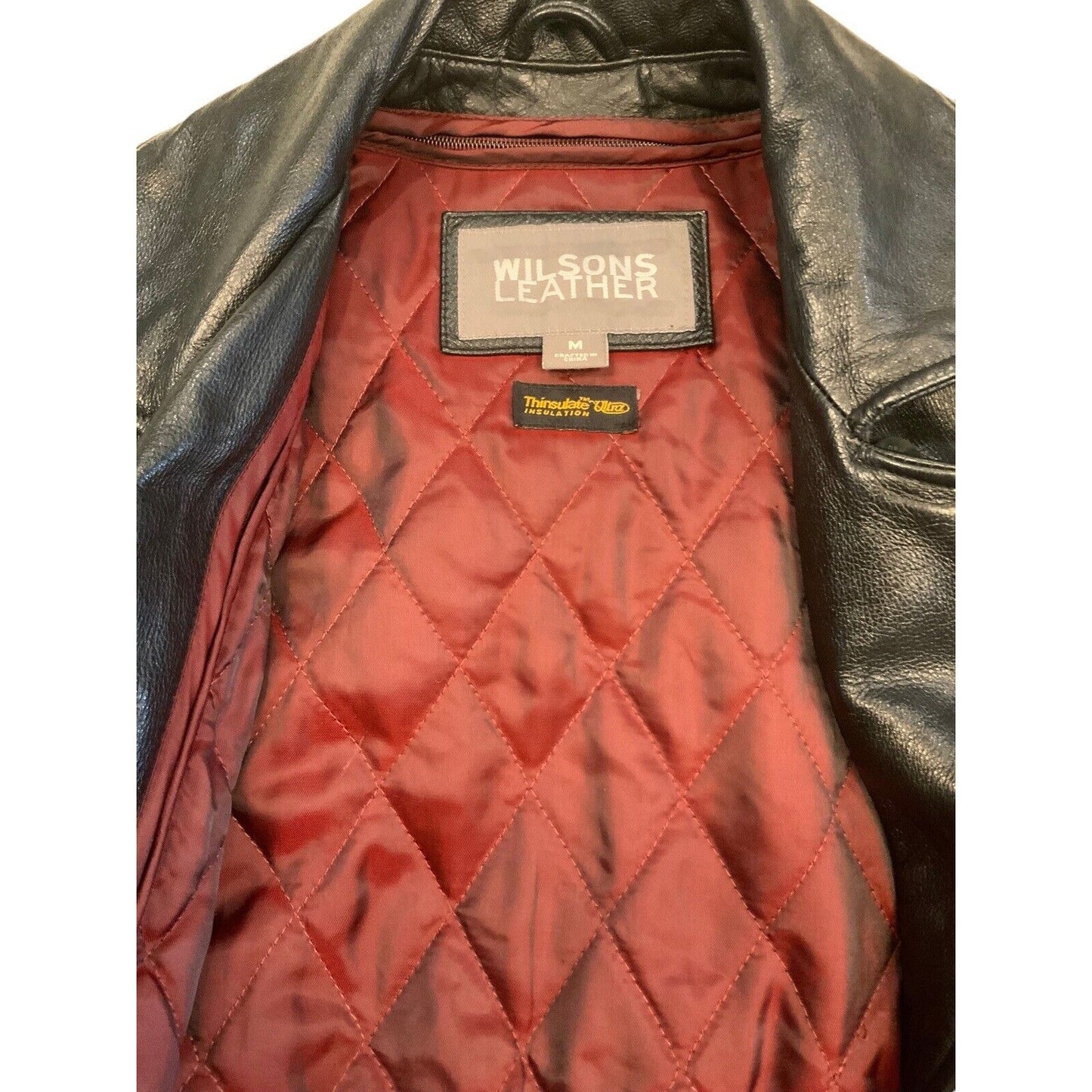 Red Quilted Lining And Brand Label