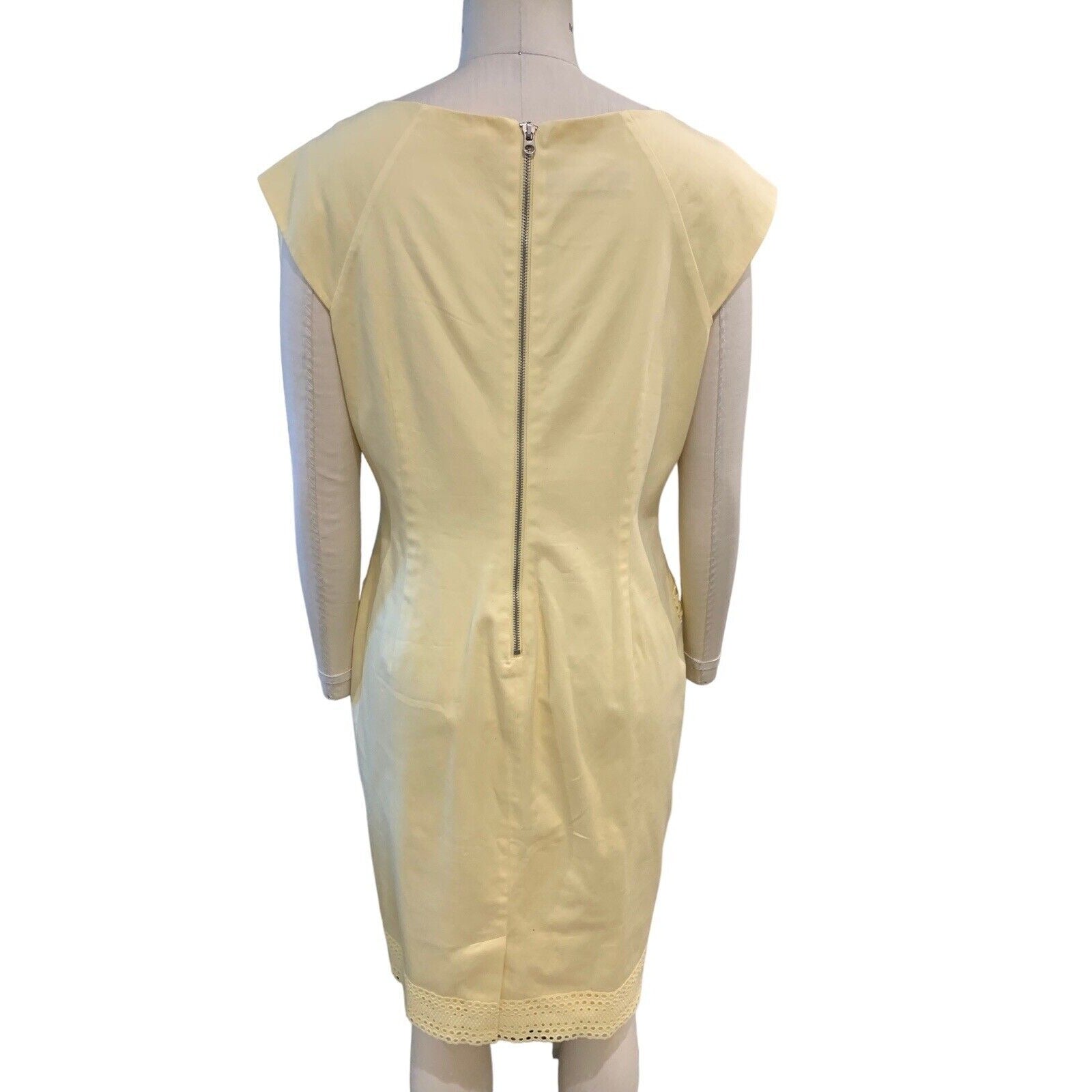 Rear View Of Women's Yellow Dress