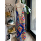 Back View Of Geo Printed Knit Maxi Dress 