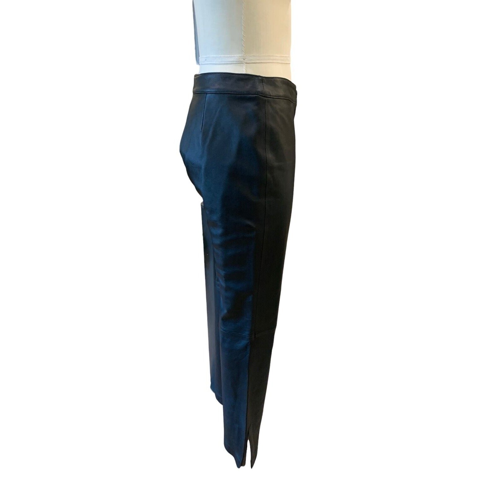 Side View Of Women's Leather Pants