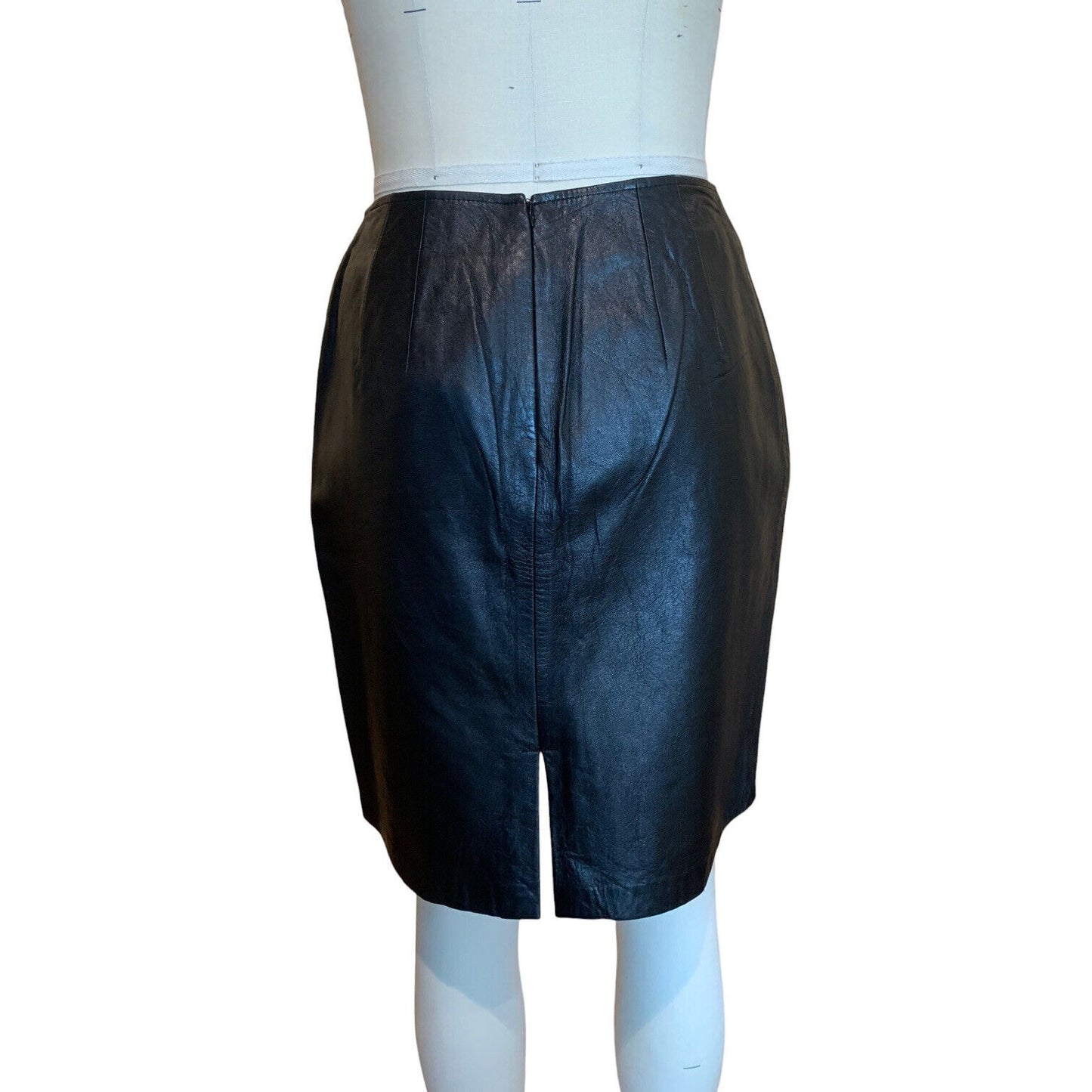 Back Of Women’s Short Leather Pencil Skirt