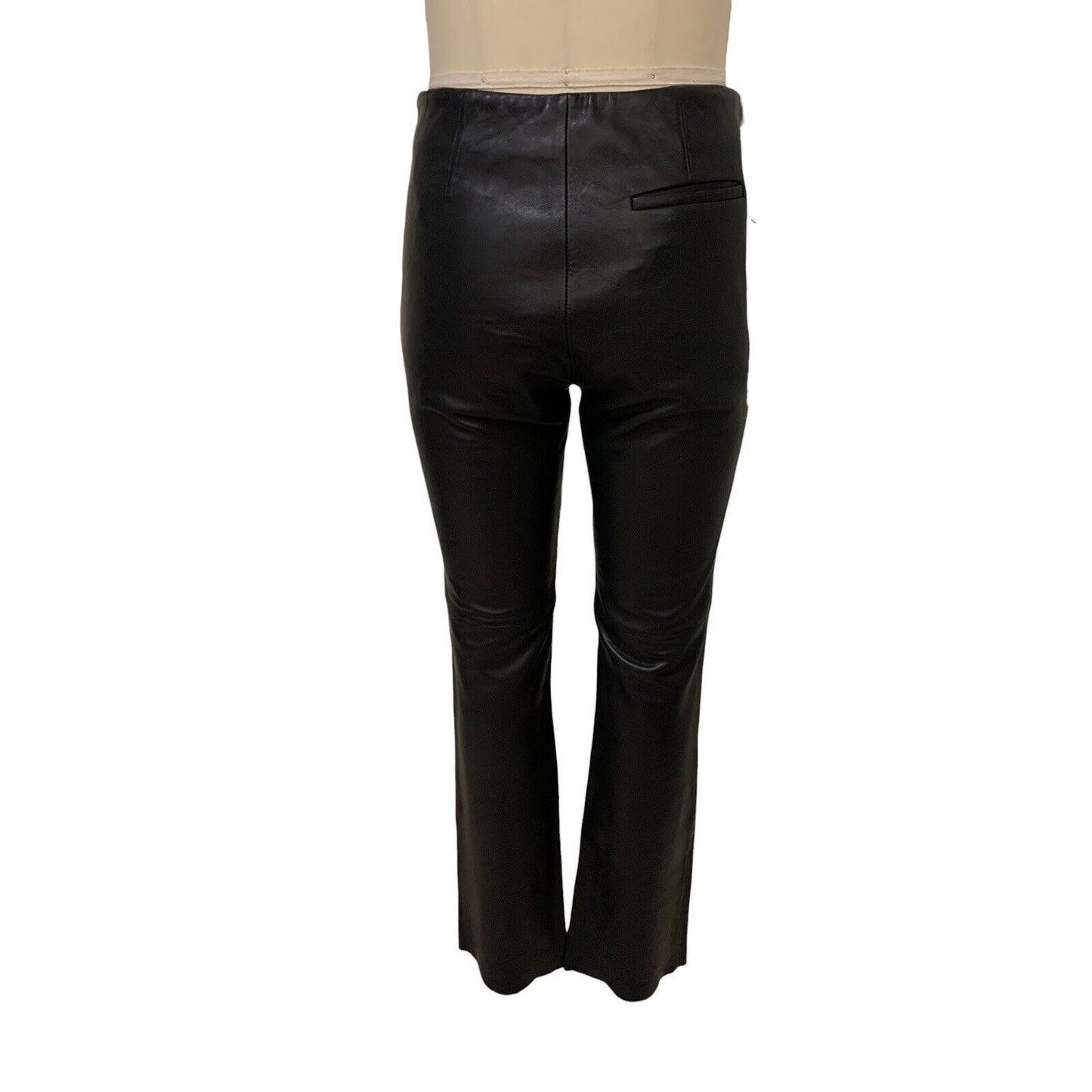 Back View Of Women's Lambskin Leather Pant