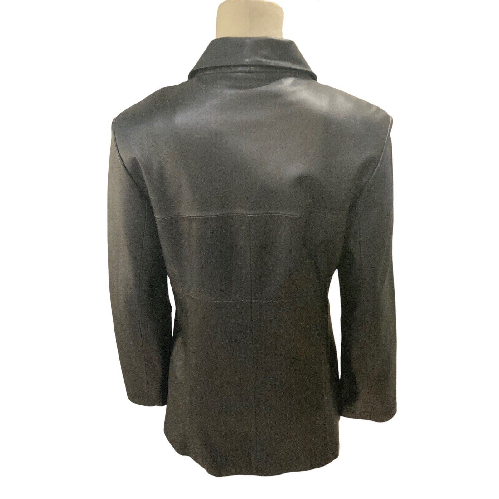 Back View Of Women's Lambskin Leather Jacket