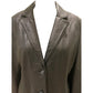 Closeup Of Women's Leather Blazer Jacket