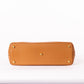 Bottom View Of Caramel Colored Top Handle Satchel
