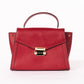 Michael Kors Whitney Small Red Leather Handbag with Gold Hardware