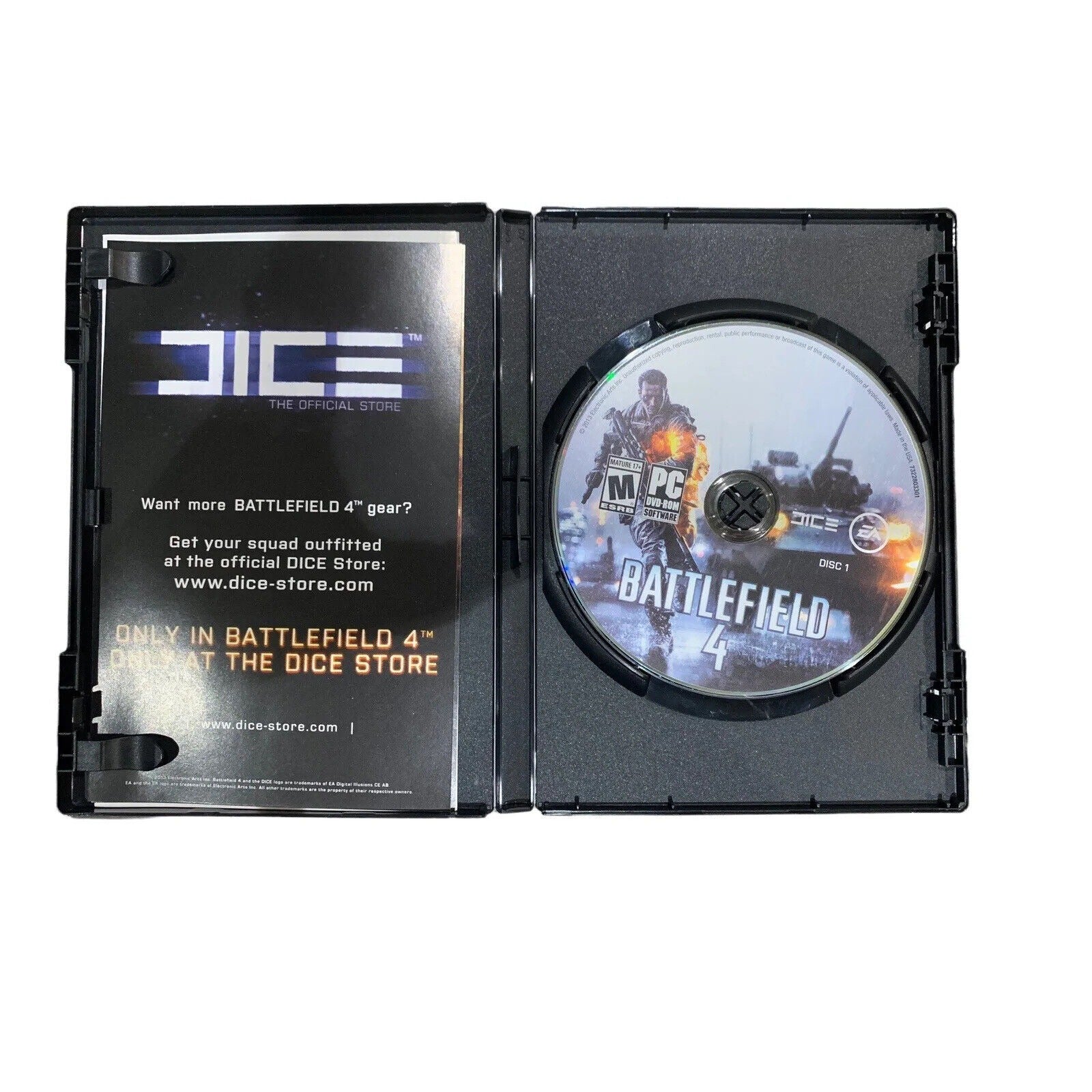 Game DVD and Description Sheet Displayed In Case