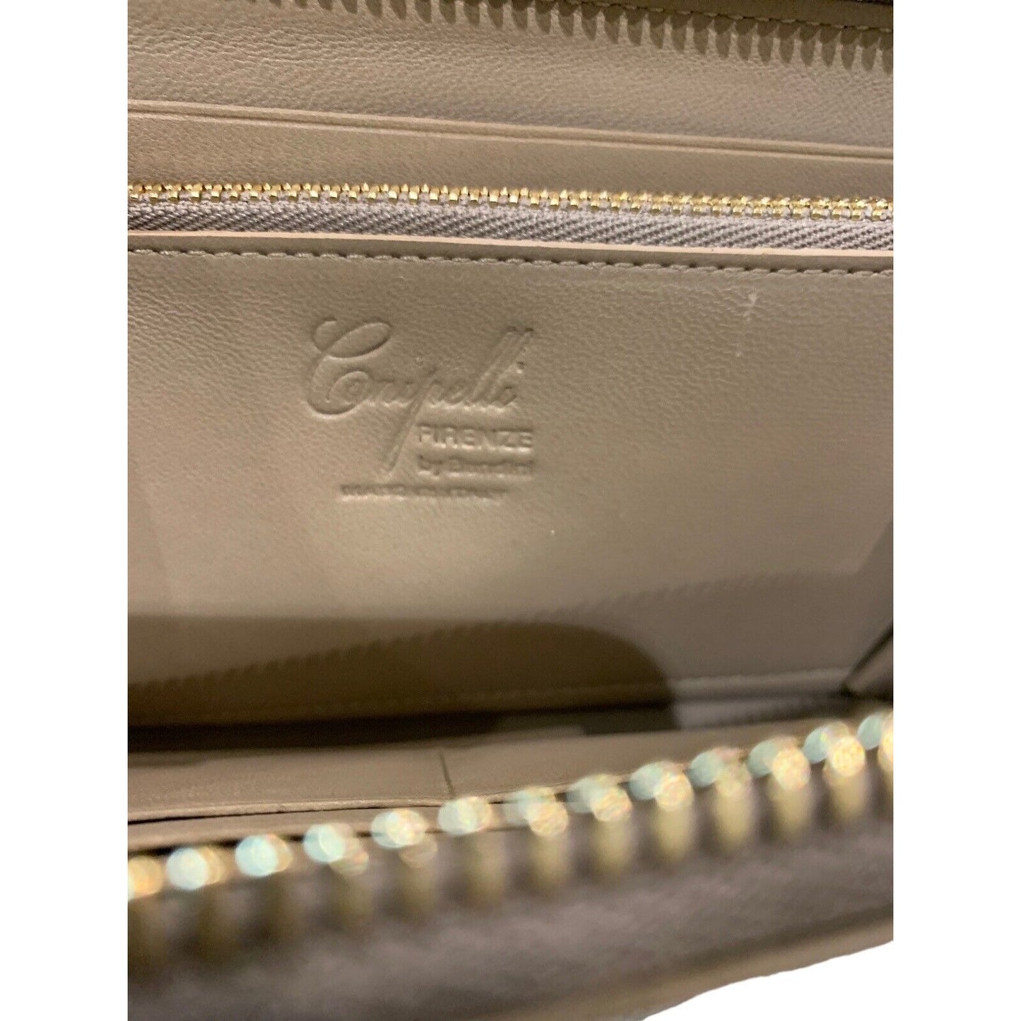 Canipelli Firenze Nappa Leather Zip-Around Wallet - Neutrals