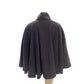 Back View Of Black High-Collar 3/4 Zip Cape
