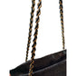 Salvatore Ferragamo Pebbled Leather Black Shoulder Bag