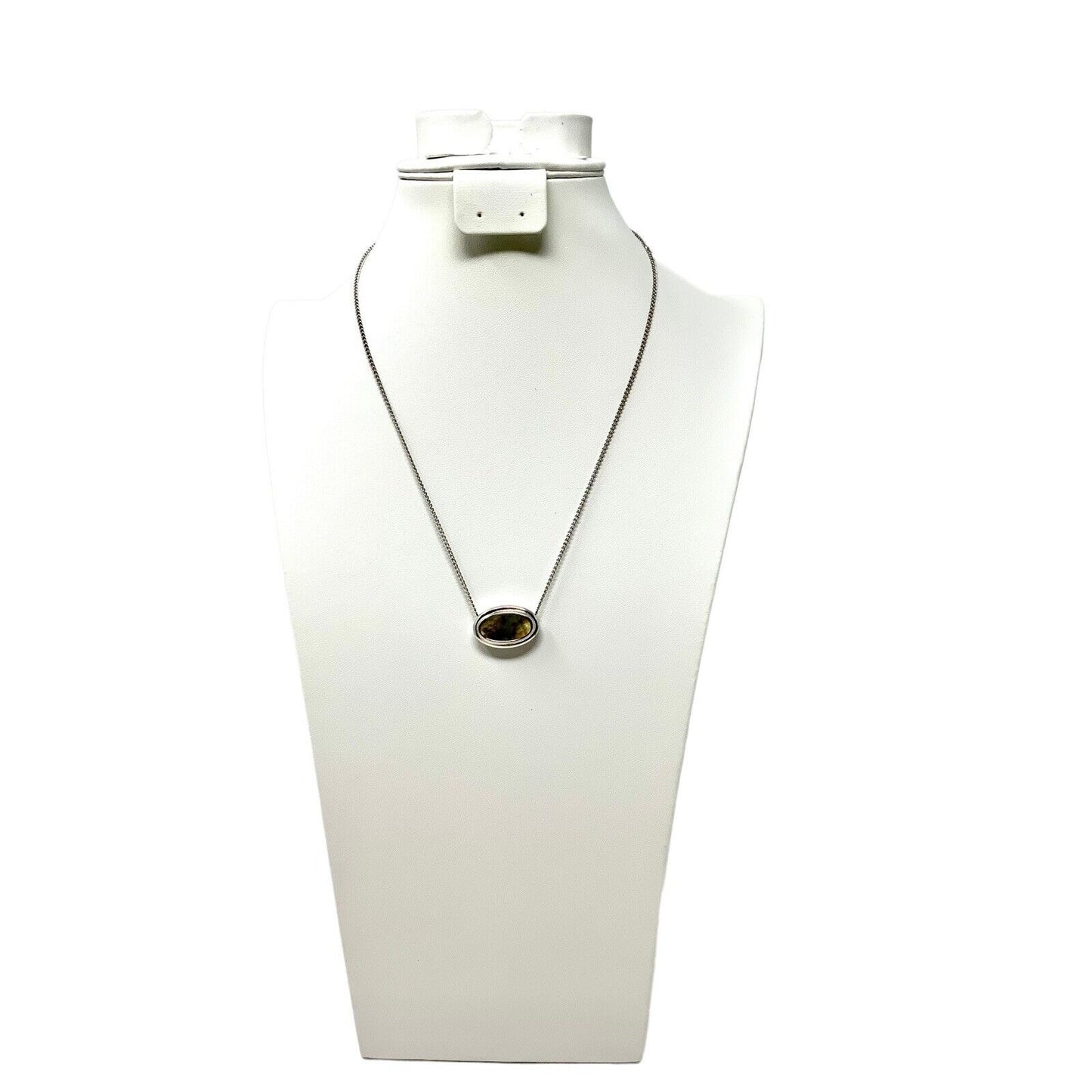 Mosaic Silver-Tone Pendant and Necklace from Avon