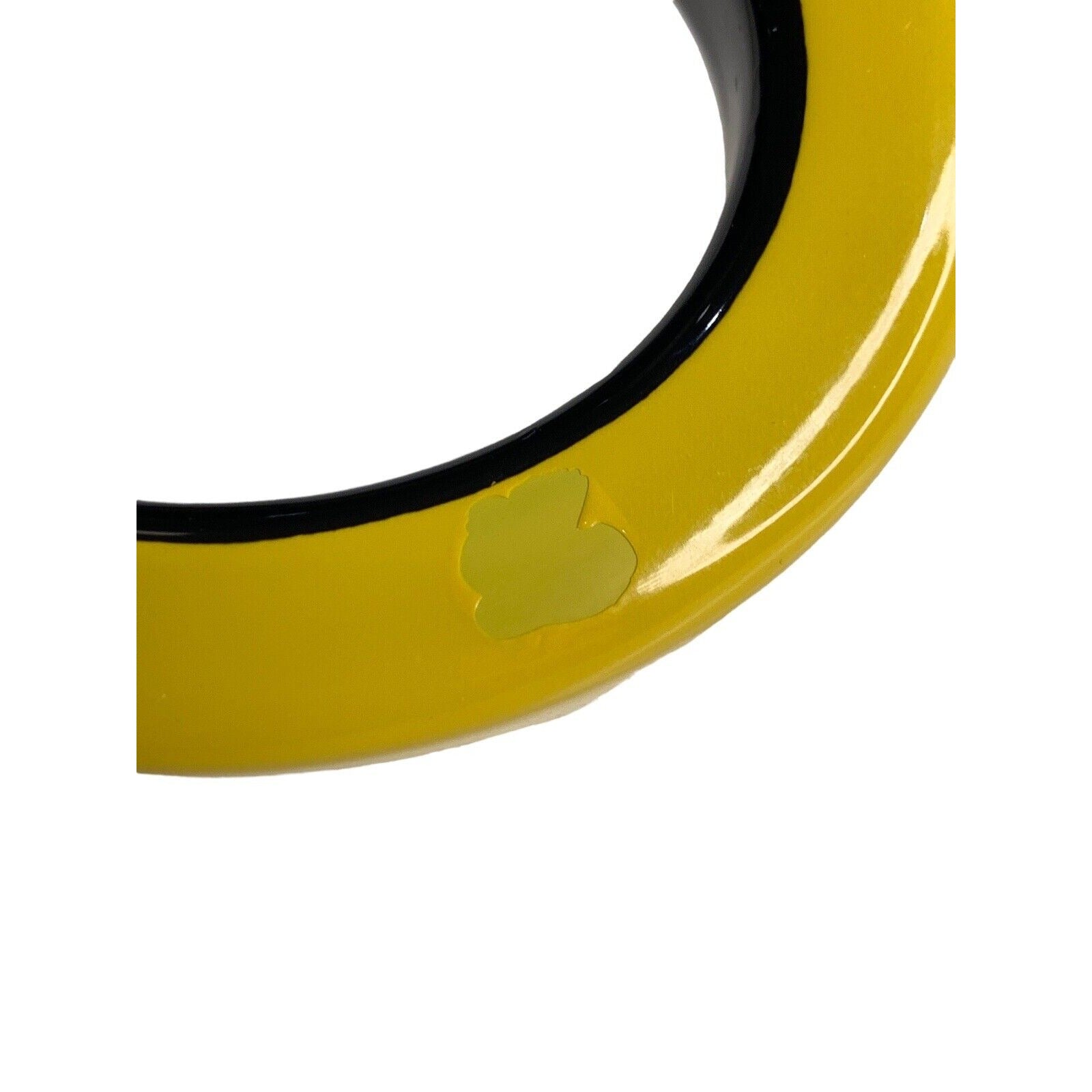 Display Of Missing Paint On Yellow Lacquer Bangle