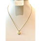 Gold-Tone Heart-Shaped Pendant And Necklace With Pearl Accent