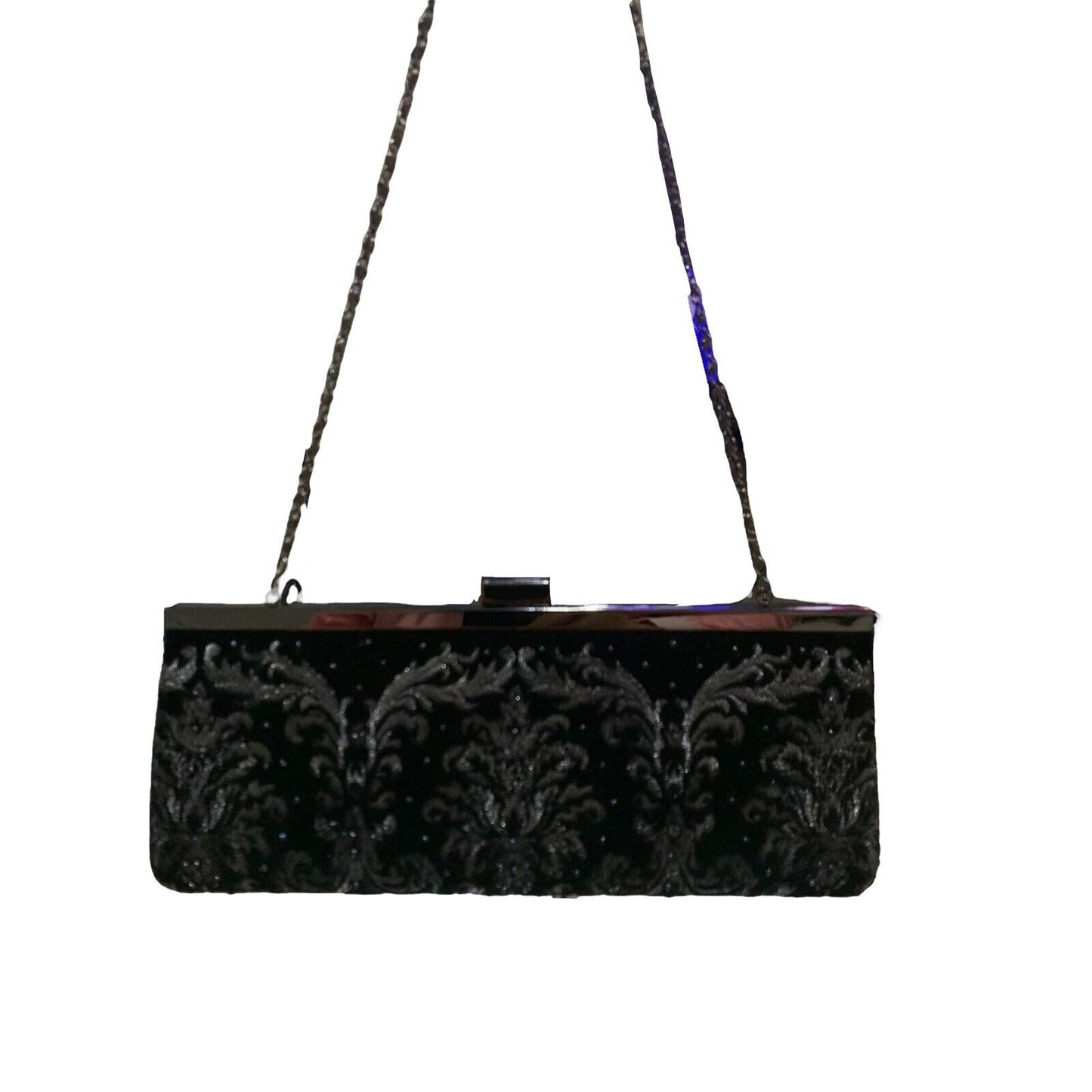 Velvet and Metallic Evening Clutch/Shoulder Bag by Lord and Taylor