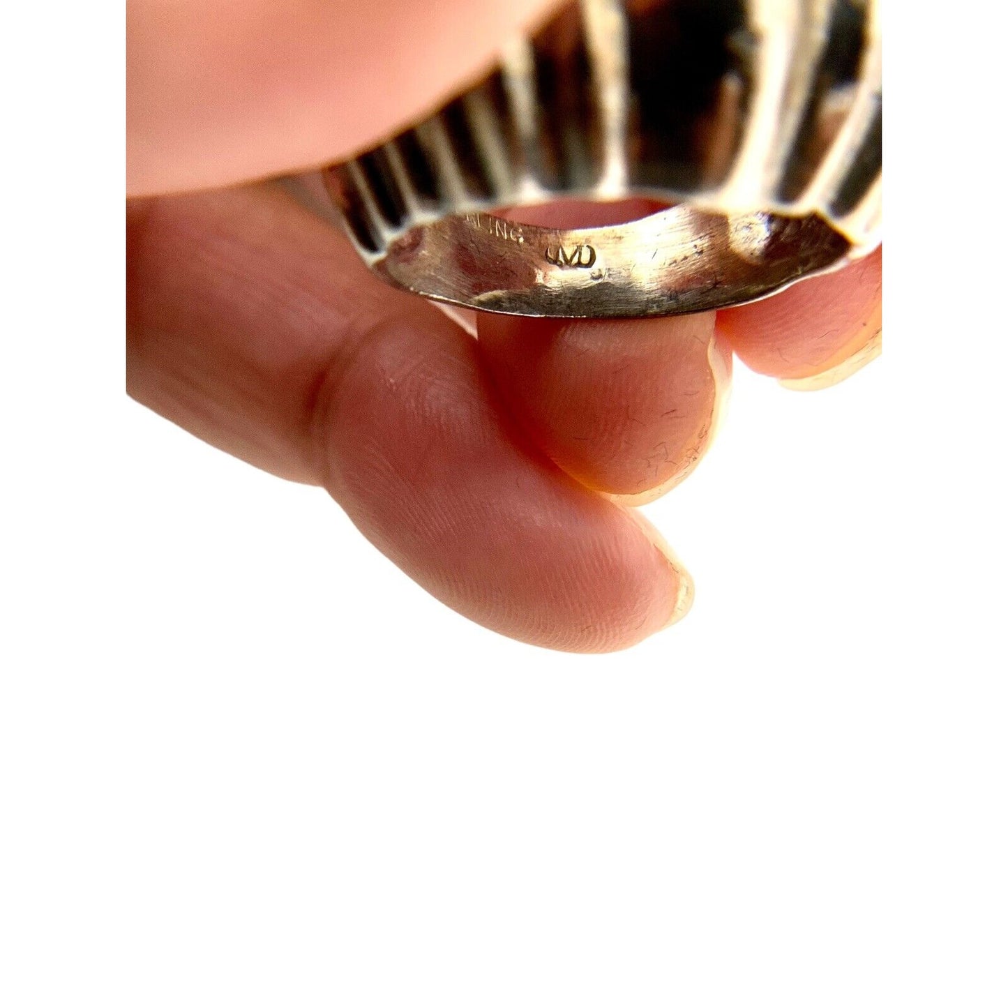Sterling Silver Shell Domed Ring