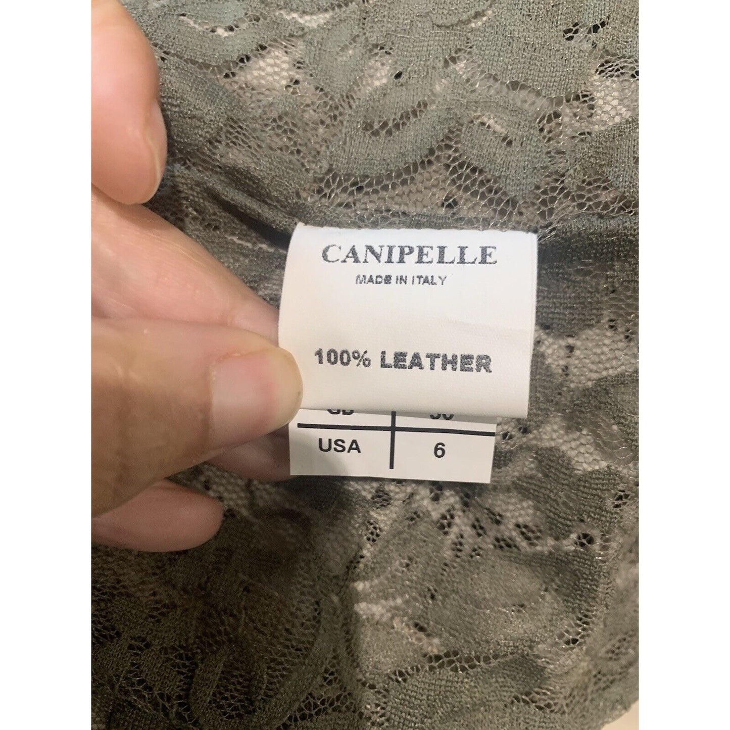 Canipelle Nappa Leather Floral Perforated Shirt Jacket