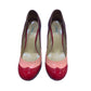 Miu Miu Women's Naplak Patch Patent Leather Color Blocked Block Heel