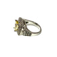 Cubic Zirconia Yellow and White Crystal Stone Ring