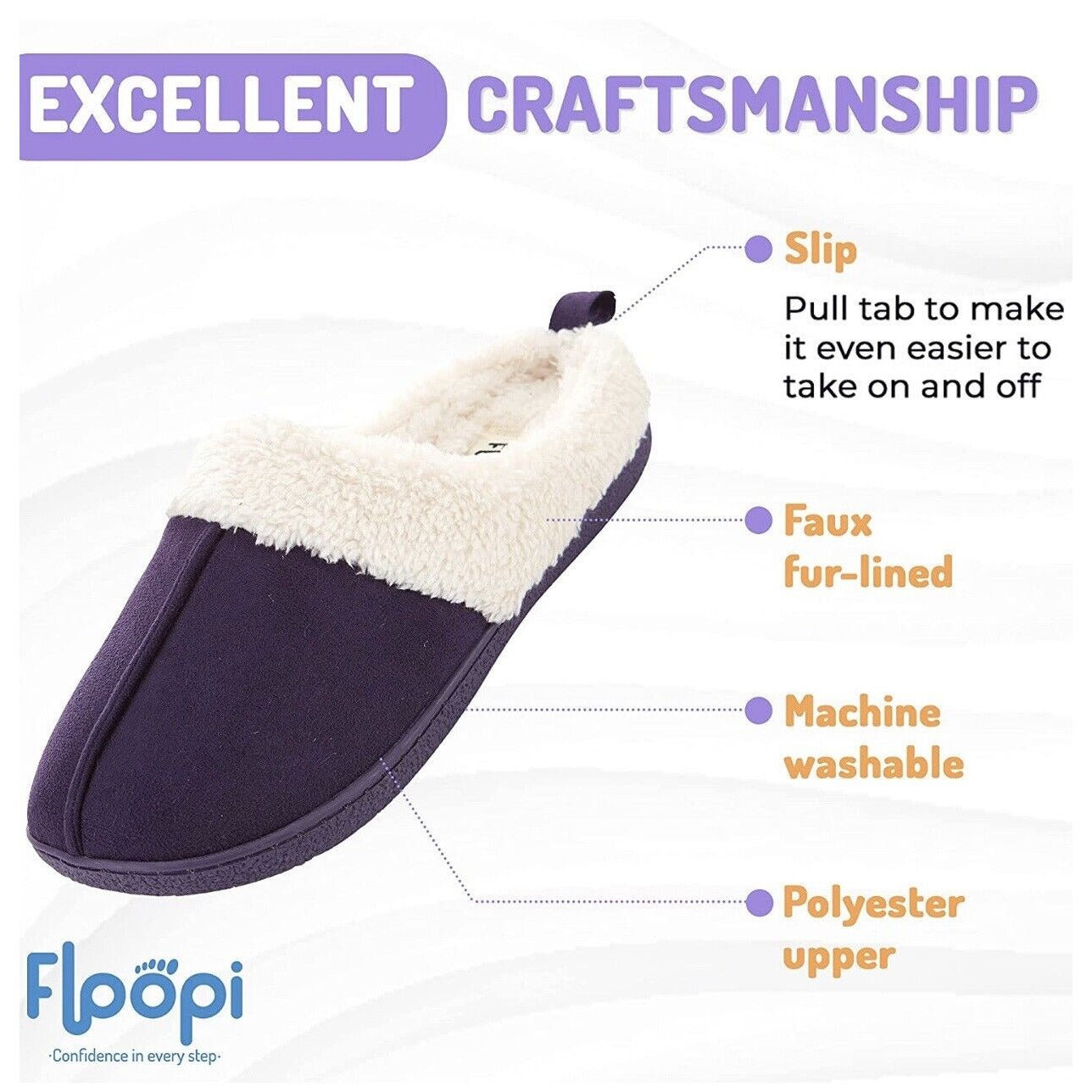 Floopi Women's Memory Foam Slippers