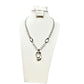 NW Silver-Tone Double Oval Looped Pendant and Necklace
