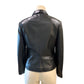 Back View Of Women's Short Leather Jacket