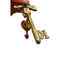 Canipelli Firenze Handbag Charm Renaissance Key with Heart Accent and Stones