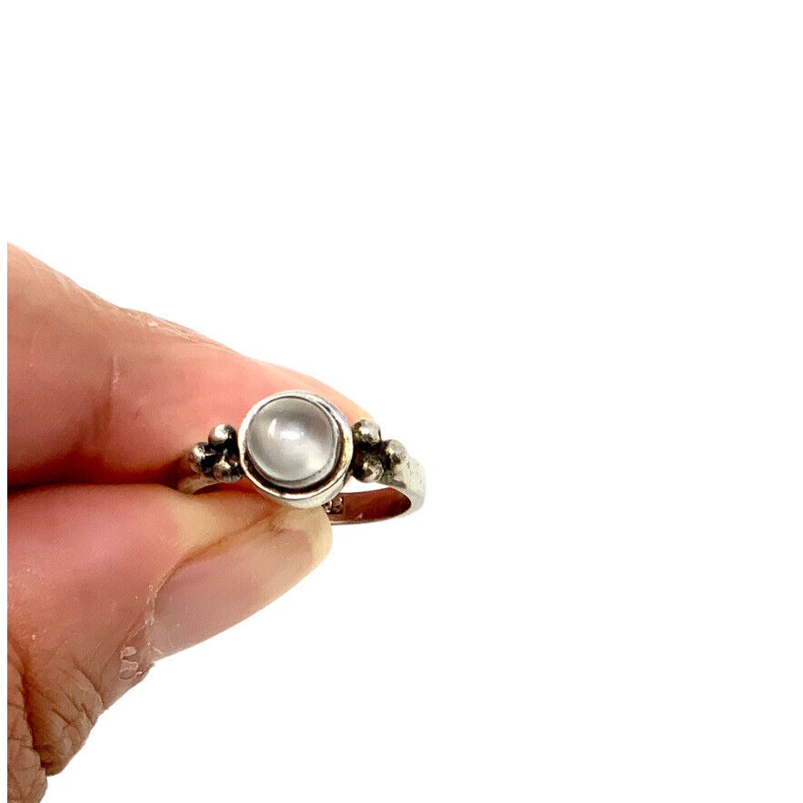 Sterling Silver Ring with Faux Opal Inspired Center Stone