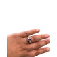 Gold-Plated Silver Ring With Lab-Created Amethyst And Faux Diamond Accents
