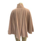 Back View Of Dusty Rose Pink High-Collar 3/4 Zip Cape