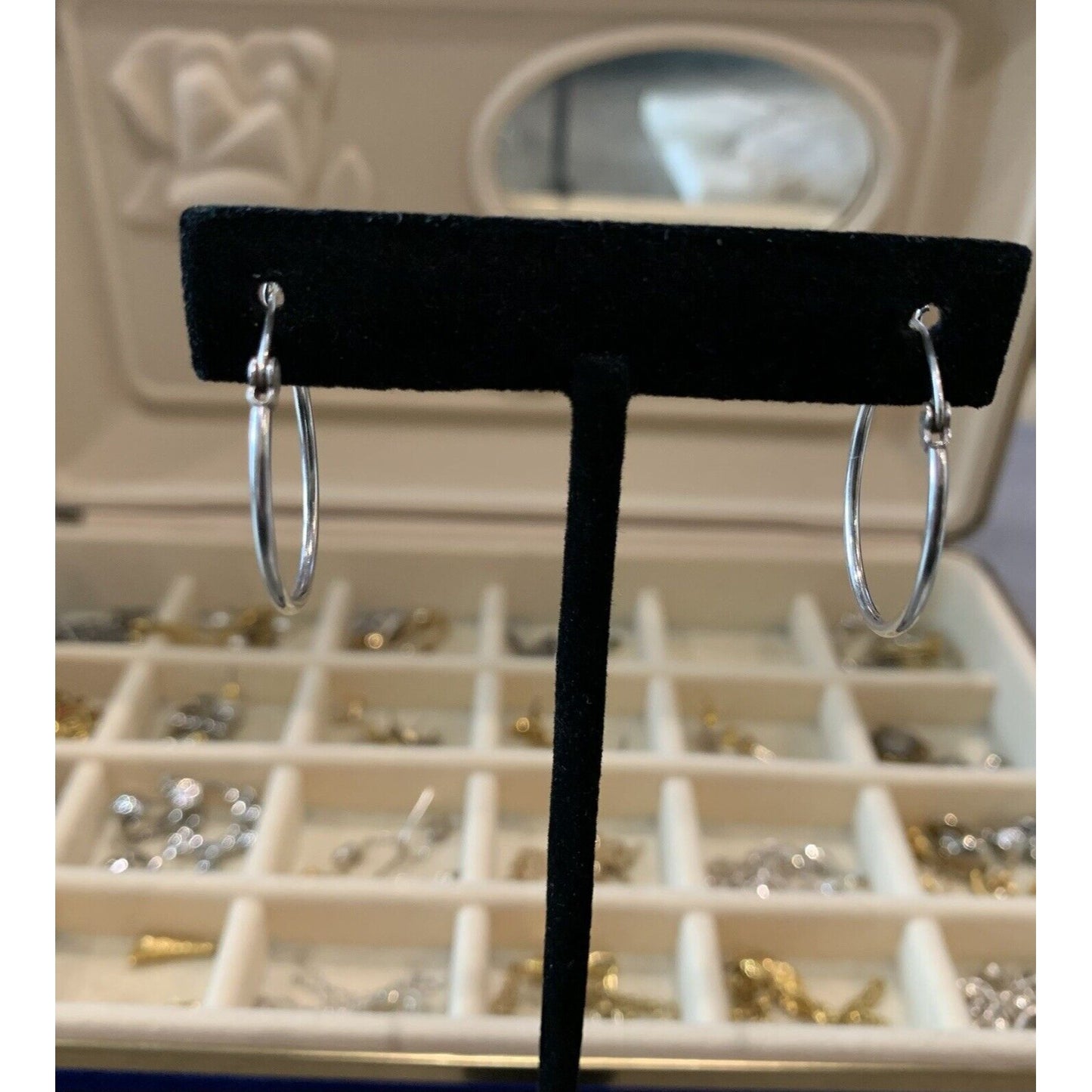 Silver-Tone Small Hoop Earrings