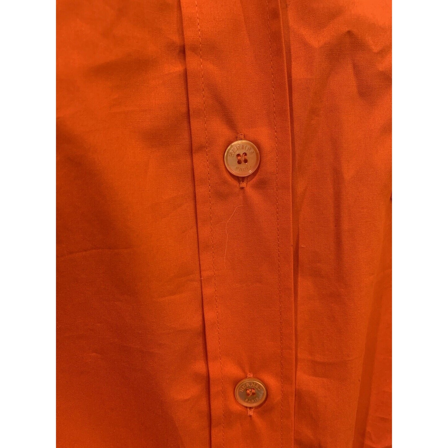 Hermes Women's Button Front Short Sleeve Collared Shirt