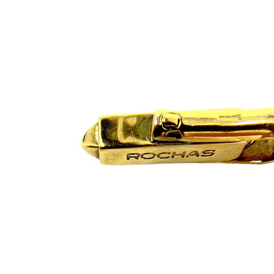 Rochas Gold-Tone Bar Cufflinks with Silver-Tone Trim
